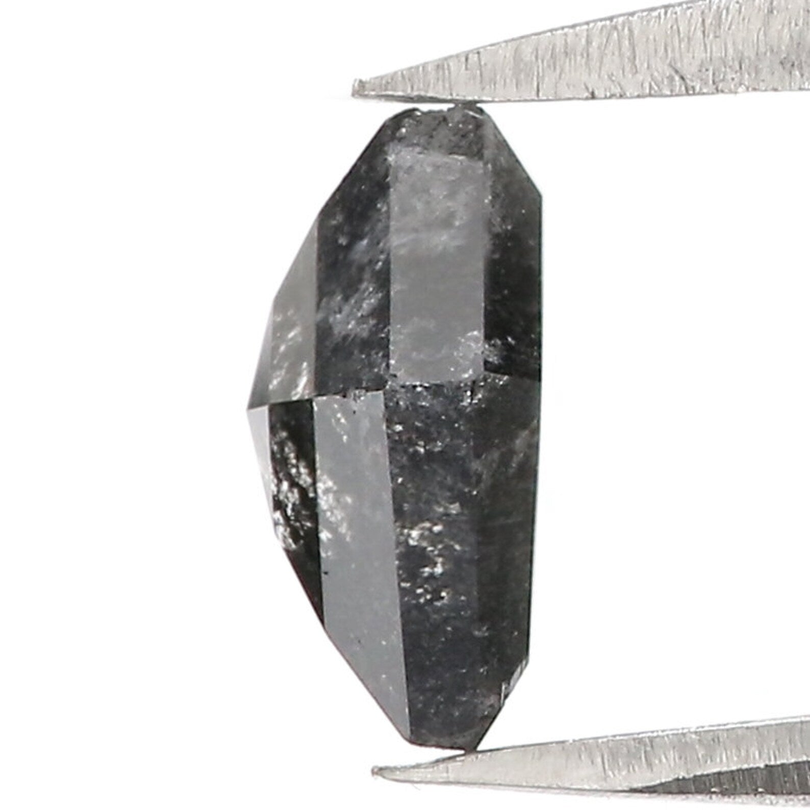 0.88 CT Natural Loose Kite Shape Diamond Salt And Pepper Kite Diamond 7.40 MM Natural Diamond Black Gray Color Kite Rose Cut Diamond NQ2511