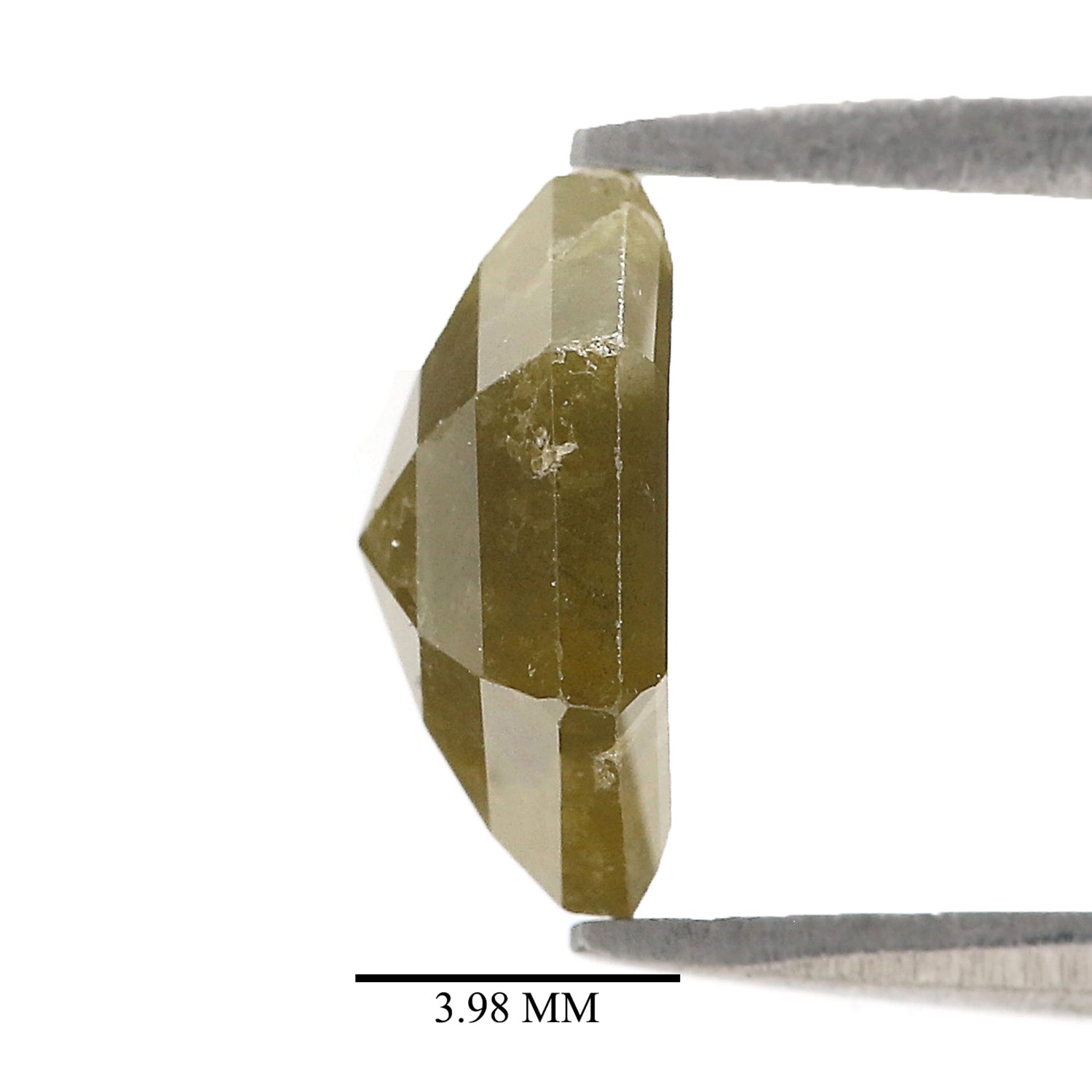 Natural Hexagon Cut Green Color Diamond 2.07 CT Loose Hexagon Rose Cut Green Stone 9.40 MM Rustic Diamond For Custom Engagement Ring L3646