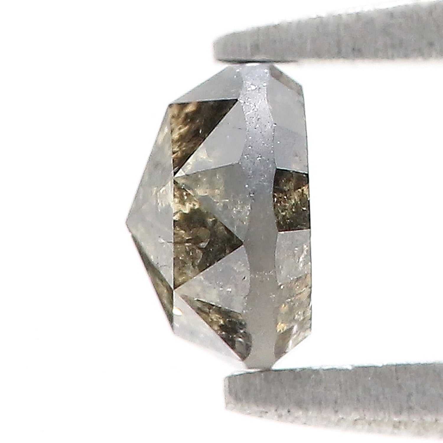 0.53 Ct Natural Loose Round Rose Cut Diamond Black Grey Color Rose Cut Diamond 4.60 MM Natural Loose Salt And Pepper Rose Cut Diamond QL7404