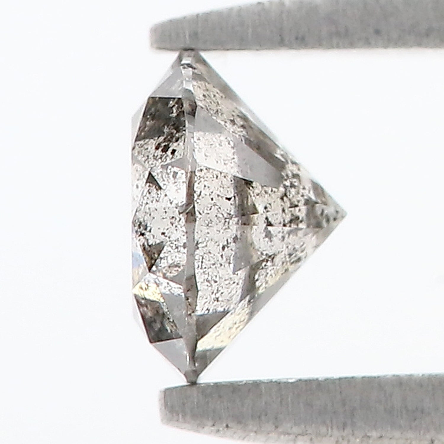 0.45 CT Natural Loose Round Shape Diamond Salt And Pepper Round Diamond 4.80 MM Natural Black Gray Color Round Brilliant Cut Diamond NQ810