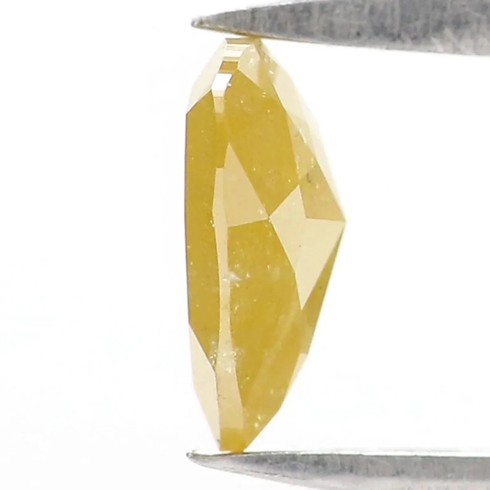 0.90 Ct Natural Loose Heart Shape Diamond Yellow Color Heart Cut Diamond 6.75 MM Natural Diamond Yellow Color Heart Rose Cut Diamond NQ2372