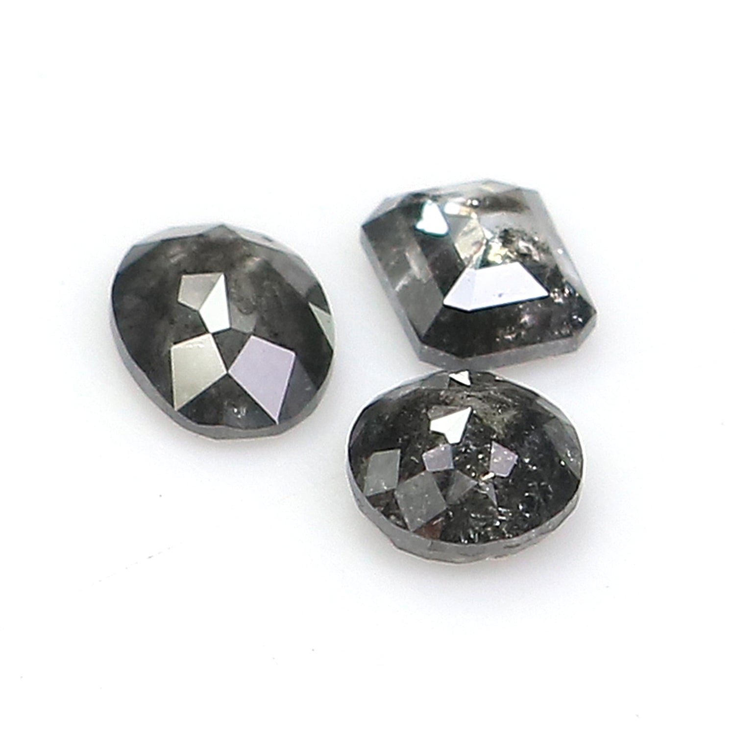 0.94 CT Natural Loose Mix Shape Diamond Salt And Pepper Mix Shape Diamond 4.10 MM Natural Black Grey Color Mix Shape Rose Cut Diamond LQ195