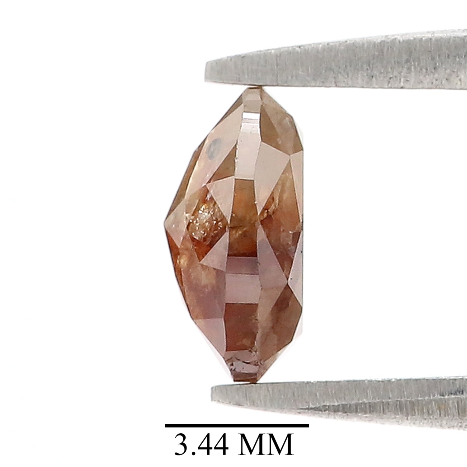 Natural Oval Brown Diamond 1.13 CT Loose Rose Cut Brown Stone 7.25 MM Rustic Diamond Oval Diamond For Custom Engagement Ring L3641