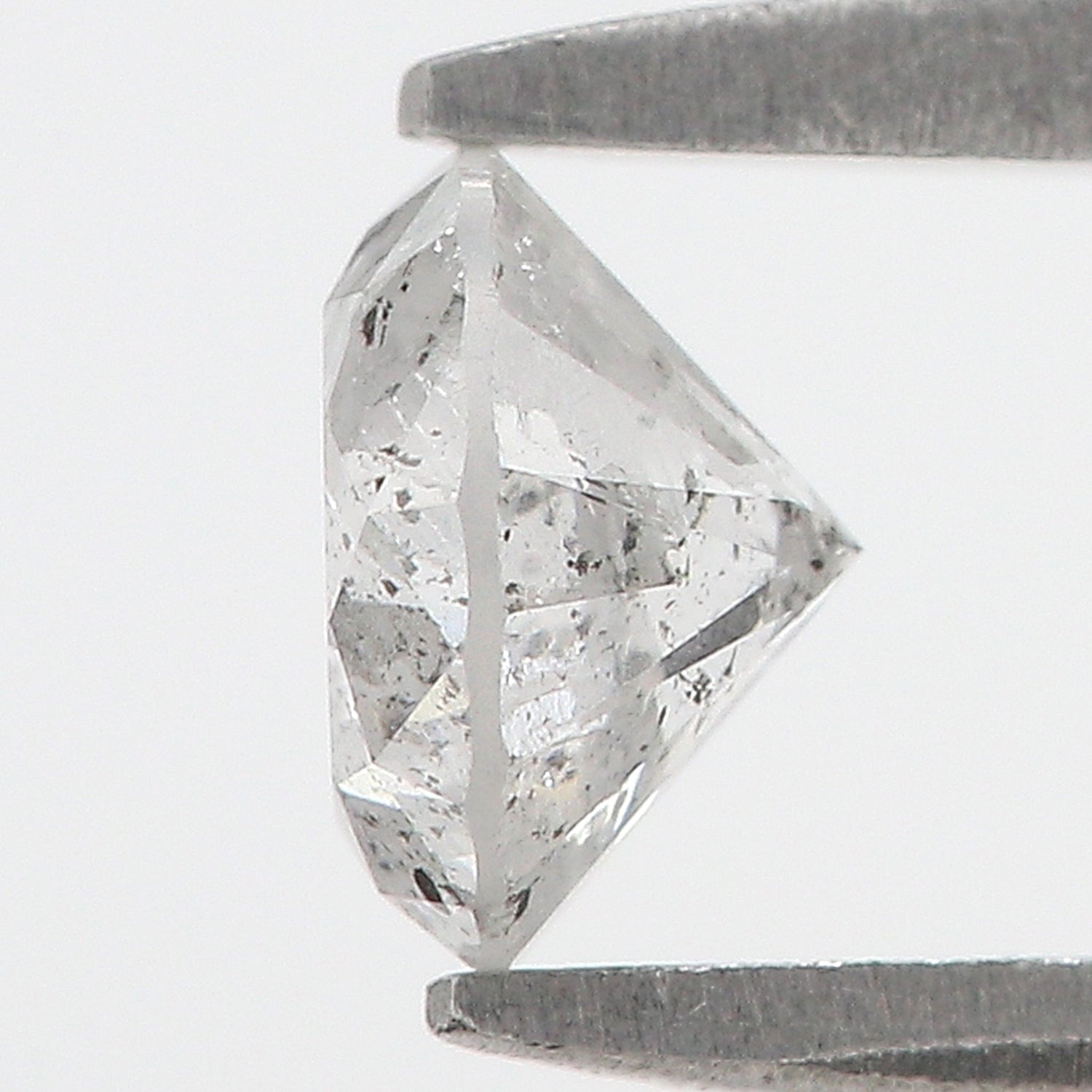 0.70 CT Natural Loose Round Shape Diamond Salt And Pepper Round Diamond 5.45 MM Natural Black Gray Color Round Brilliant Cut Diamond L3463