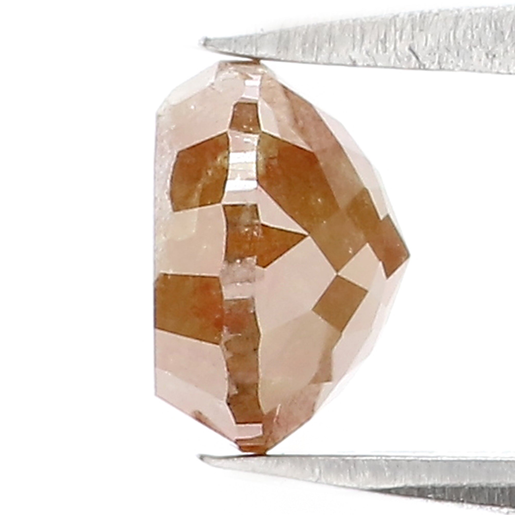 1.57 CT Natural Loose Round Rose Cut Diamond Brown Color Round Shape Diamond 6.60 MM Natural Yellow Color Round Rose Cut Diamond LQ8896