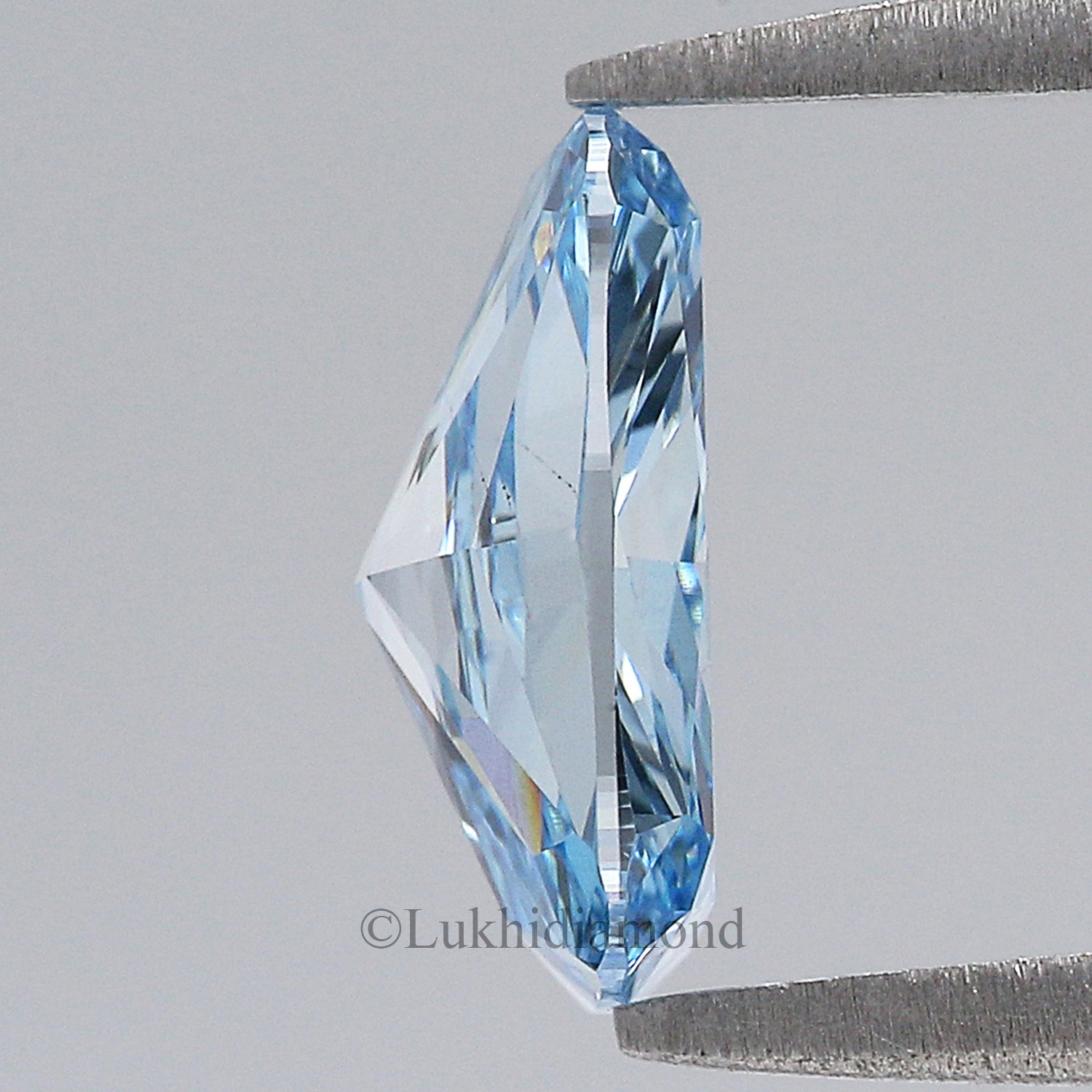 1.80 CT IGI Certified Cushion Brilliant Cut Diamond Fancy Vivid Blue Color VS1 Clarity Lab Grown Diamond Lab Created CVD Lab Diamond L3330