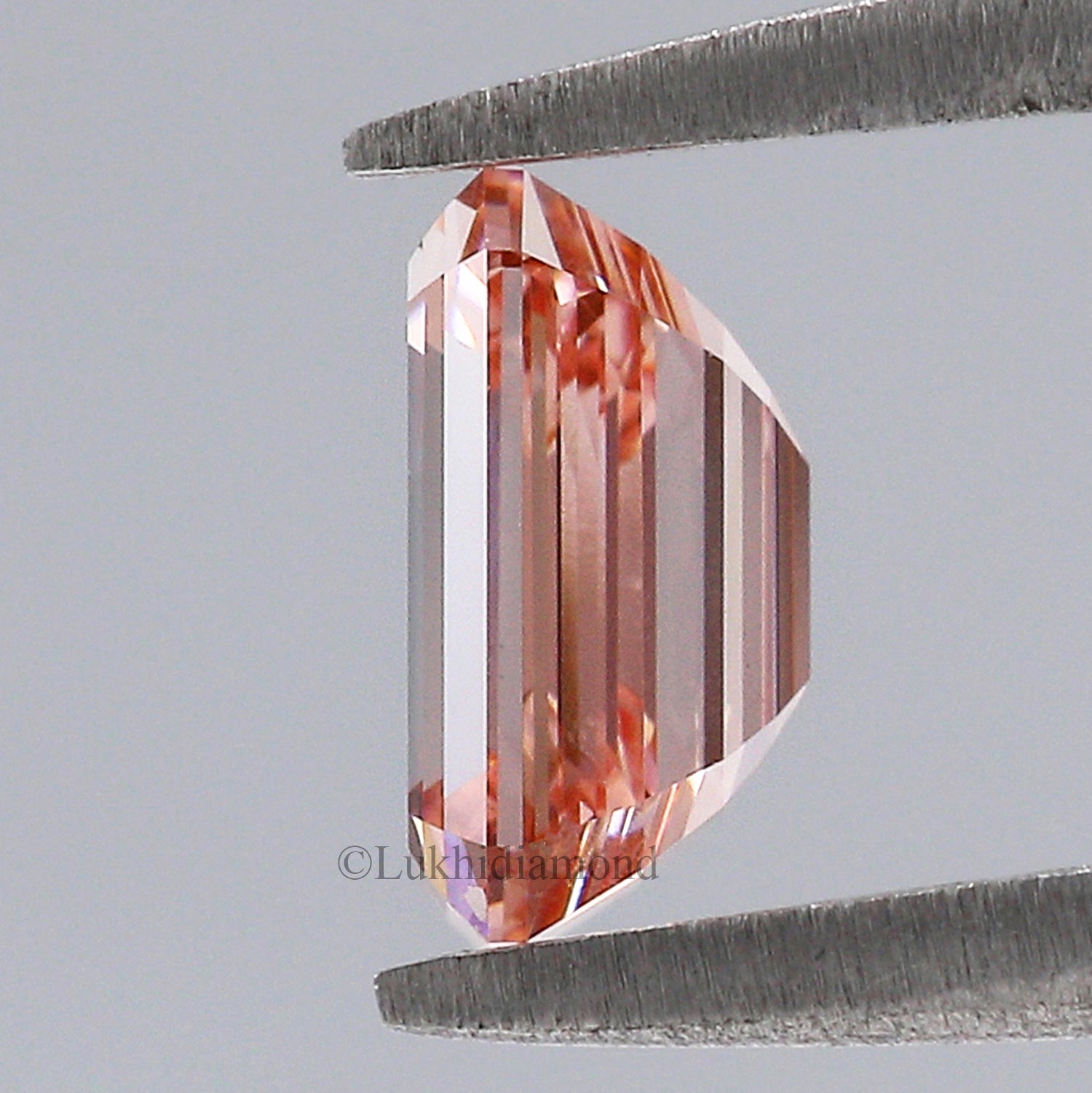1.13 CT IGI Certified Emerald Cut Fancy Vivid Pink Color Diamond VS1 Clarity Diamond Lab Grown Diamond Lab Created Emerald CVD Diamond L3296