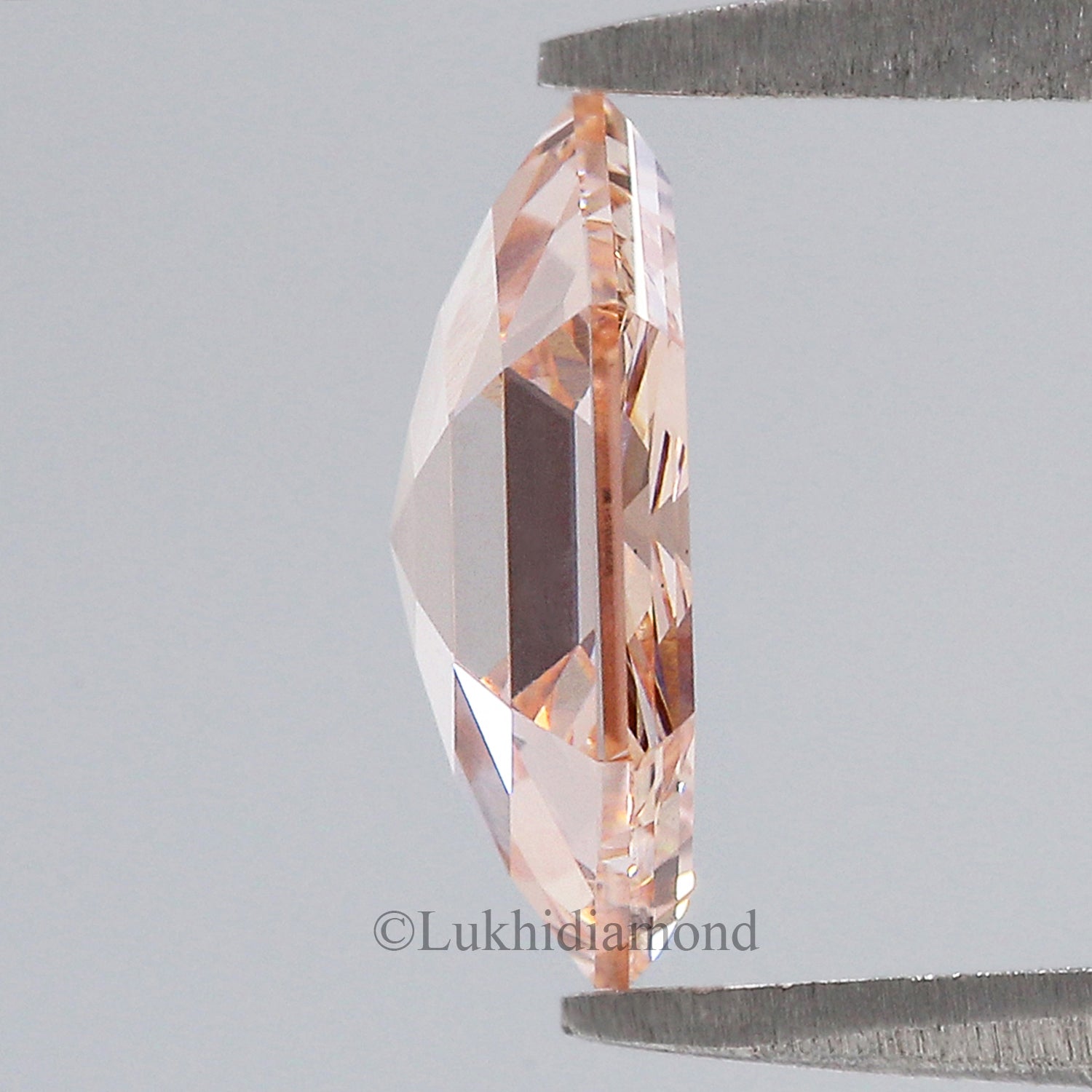 2.08 CT IGI Certified Hexagonal Step Cut Diamond Fancy Intense Pink Color VS1 Clarity Lab Grown Diamond Lab Created Hexagon Diamond L3332