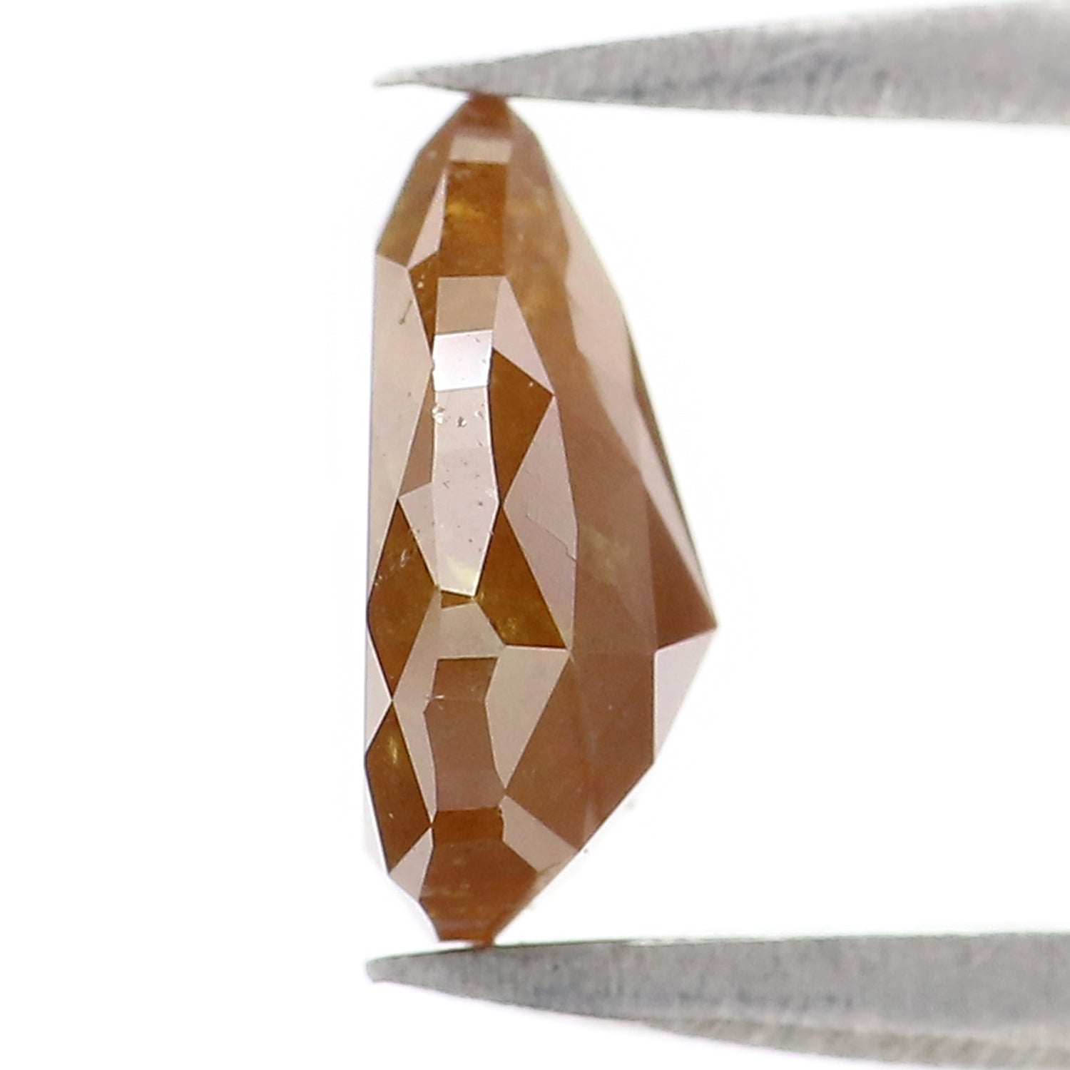 1.30 CT Natural Loose Pear Shape Diamond Brown Yellow Color Pear Diamond 7.85 MM Natural Brown Yellow Diamond Pear Rose Cut Diamond LQ8239