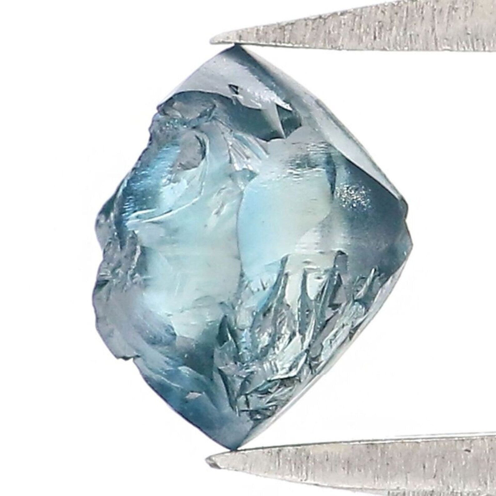 0.71 CT Natural Loose Rough Shape Diamond Blue Color Rough Cut Diamond 5.85 MM Natural Loose Diamond Blue Rough Irregular Cut Diamond NQ2033