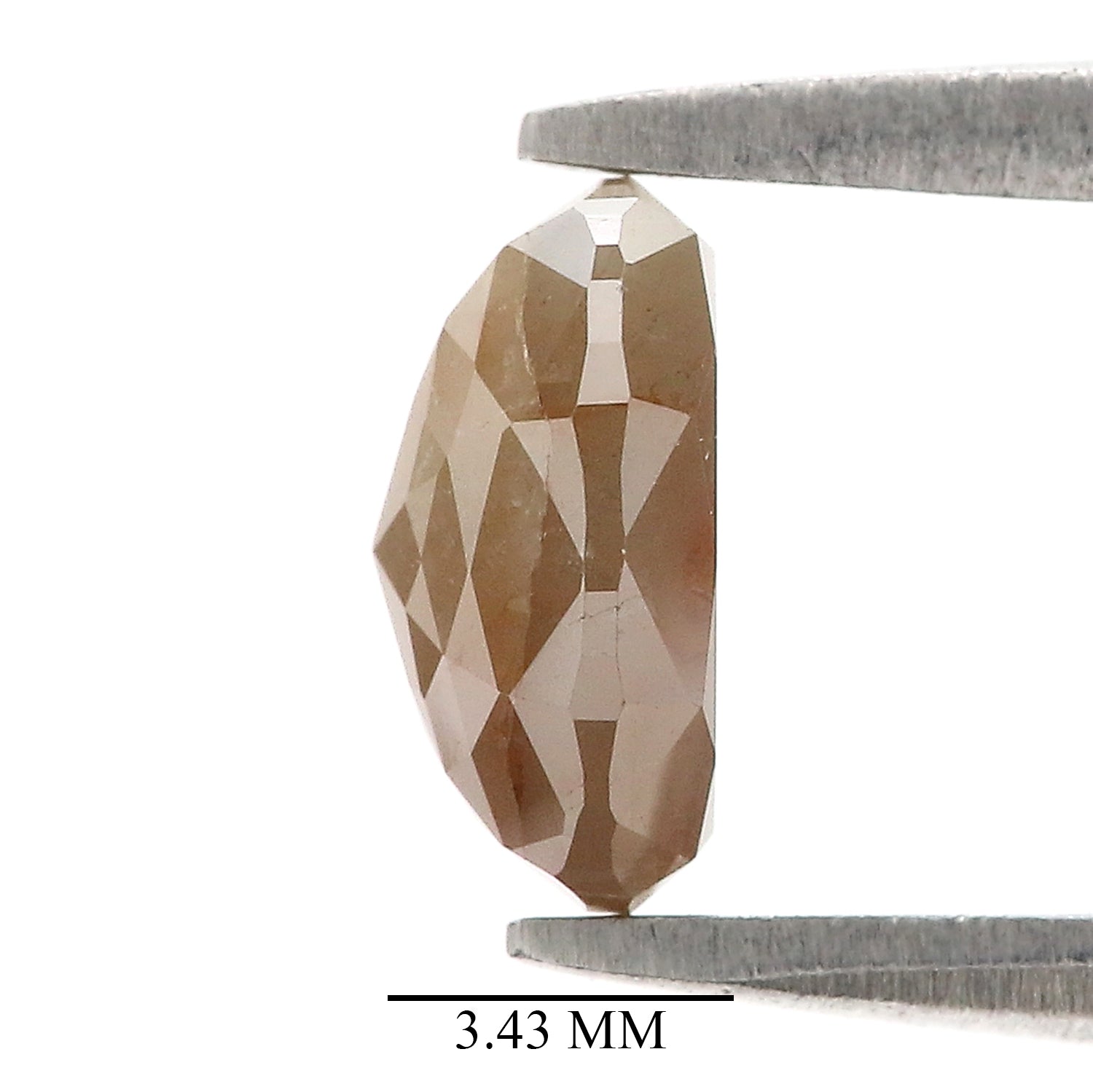 Natural Oval Brown Diamond 1.28 CT Loose Rose Cut Brown Stone 7.40 MM Rustic Diamond Oval Diamond For Custom Engagement Ring L3659