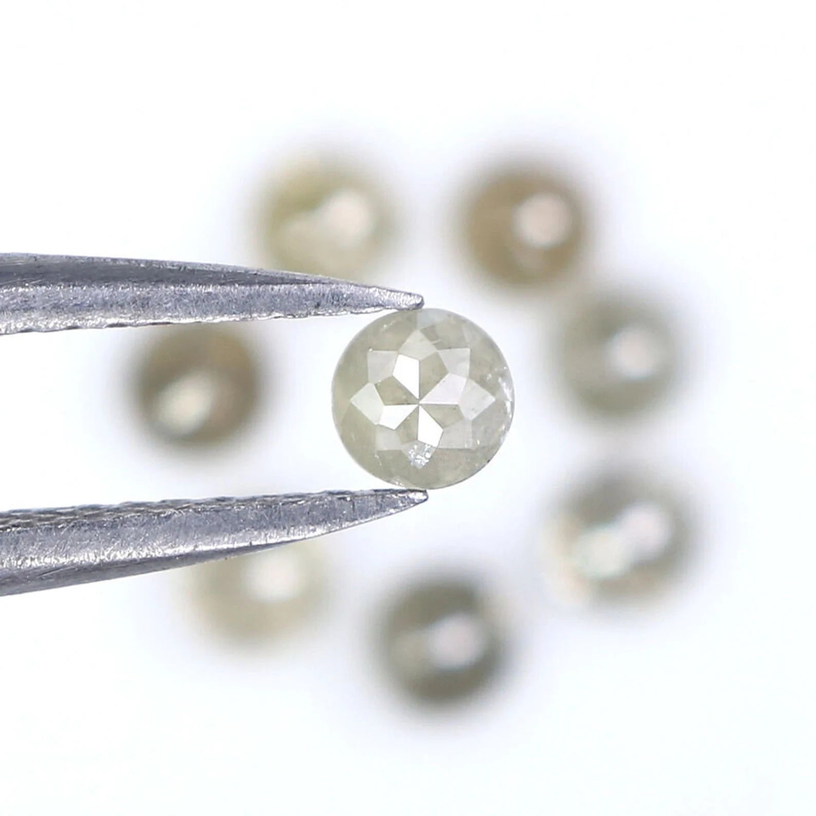 1.54 CT Natural Loose Rose Cut Diamond Grey Color Round Diamond 3.20 MM Natural Loose Diamond Grey Color Round Rose Cut Shape Diamond NQ7783