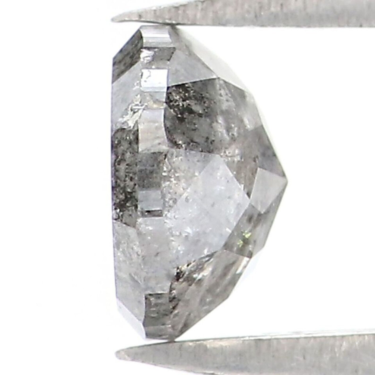 0.73 CT Natural Loose Round Rose Cut Salt And Pepper Diamond 5.40 MM Natural Black Grey Color Diamond Round Rose Cut Shape Diamond NQ2074