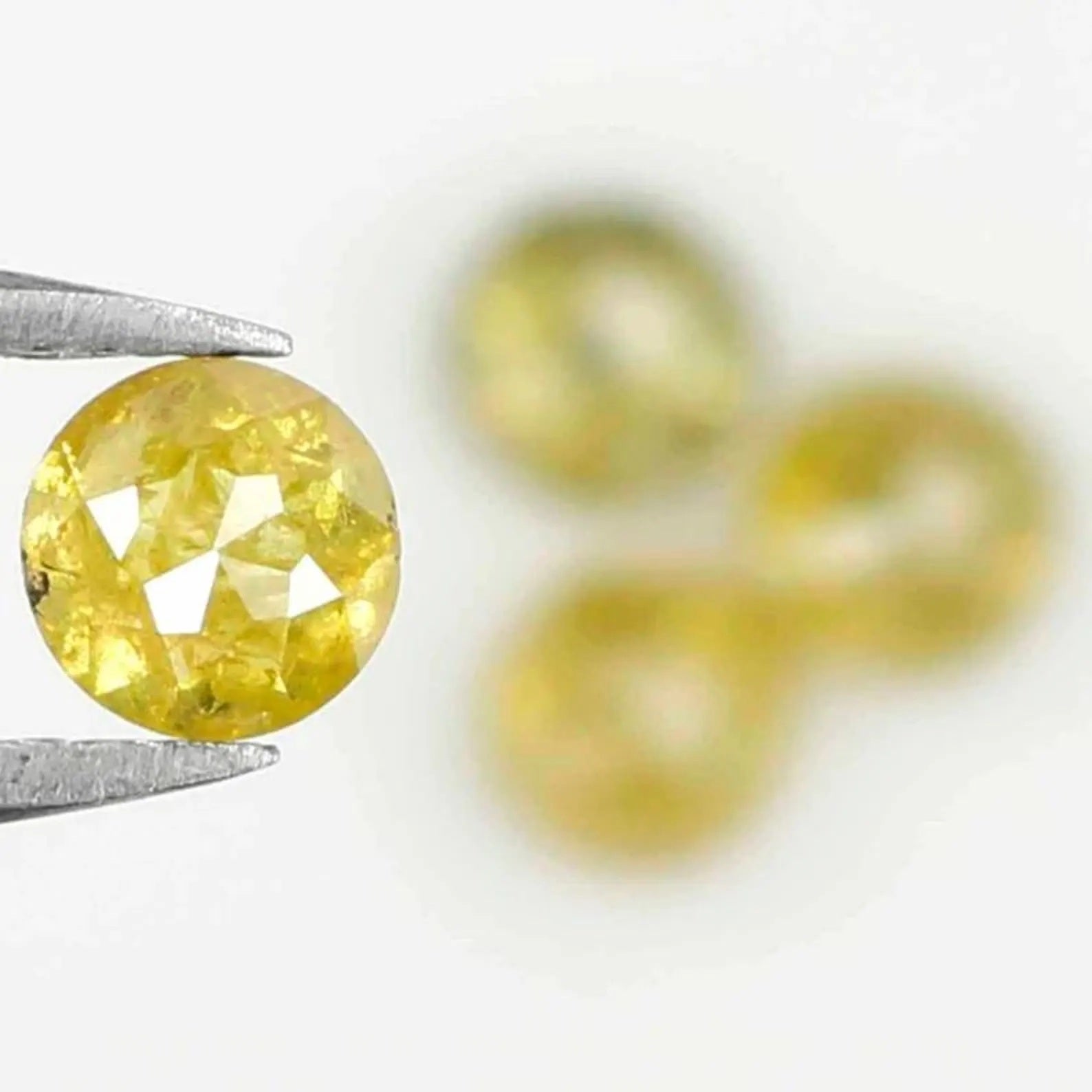 1.20 CT Natural Loose Round Shape Diamond Yellow Color Round Cut Diamond 3.90 MM Natural Diamond Yellow Color Round Rose Cut Diamond NQ719