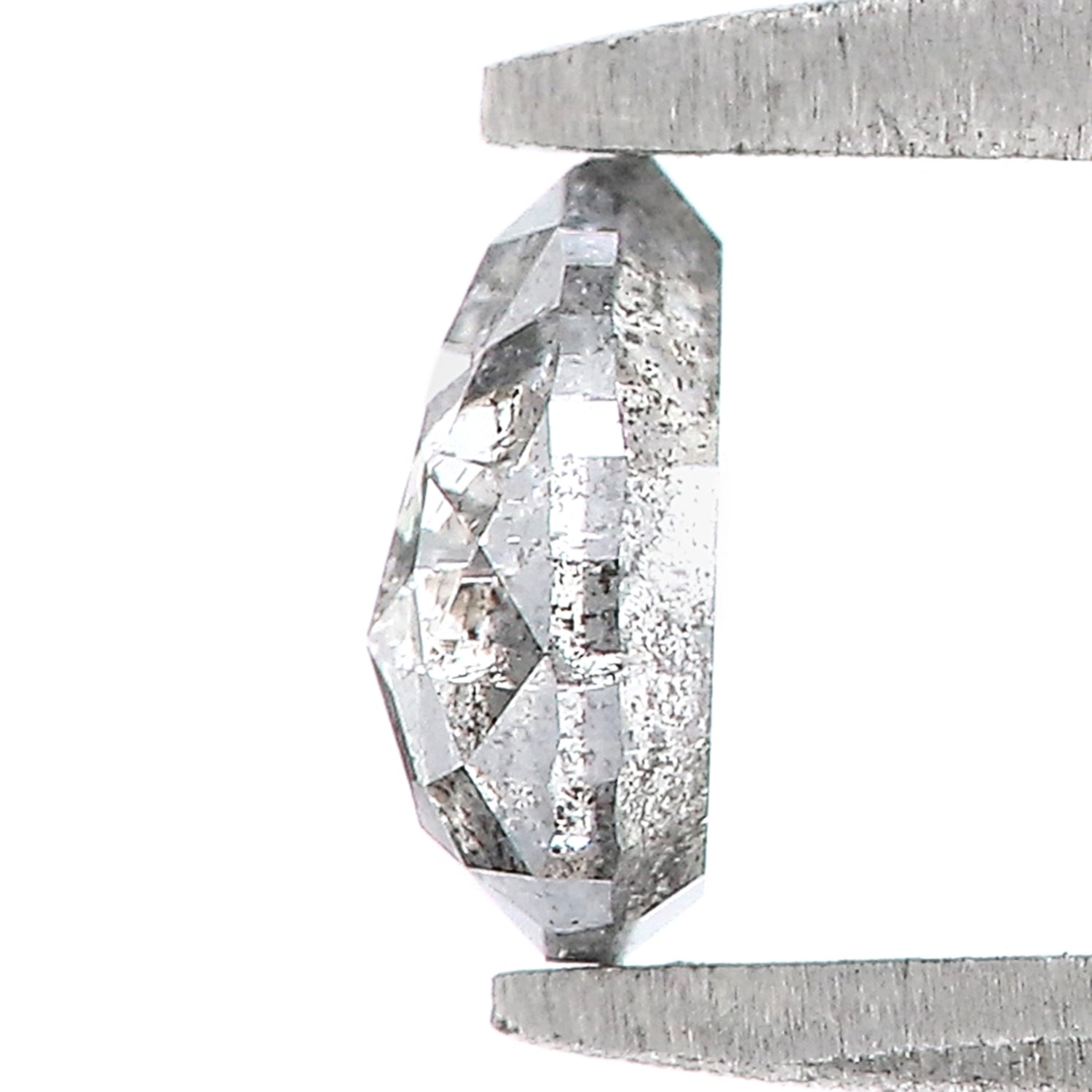 0.39 CT Natural Loose Pear Shape Diamond Salt And Pepper Pear Shape Diamond 5.40 MM Natural Black Grey Color Pear Rose Cut Diamond QLB280