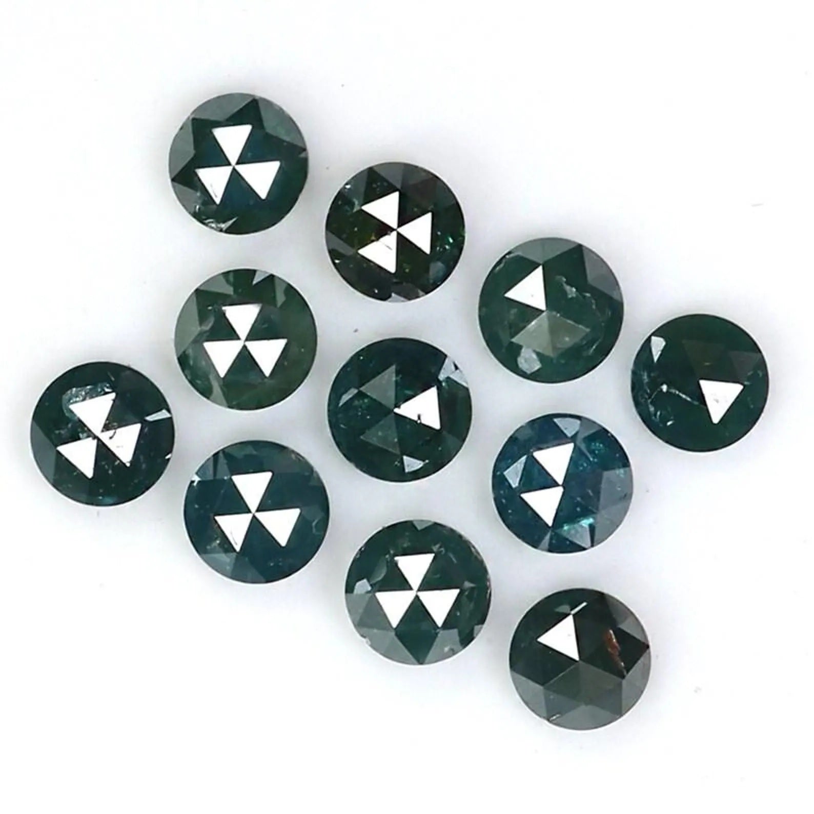 2.61 Ct Natural Loose Round Shape Diamond Blue Color Round Cut Diamond 3.50 MM Natural Loose Diamond Blue Color Round Rose Cut Diamond NQ242