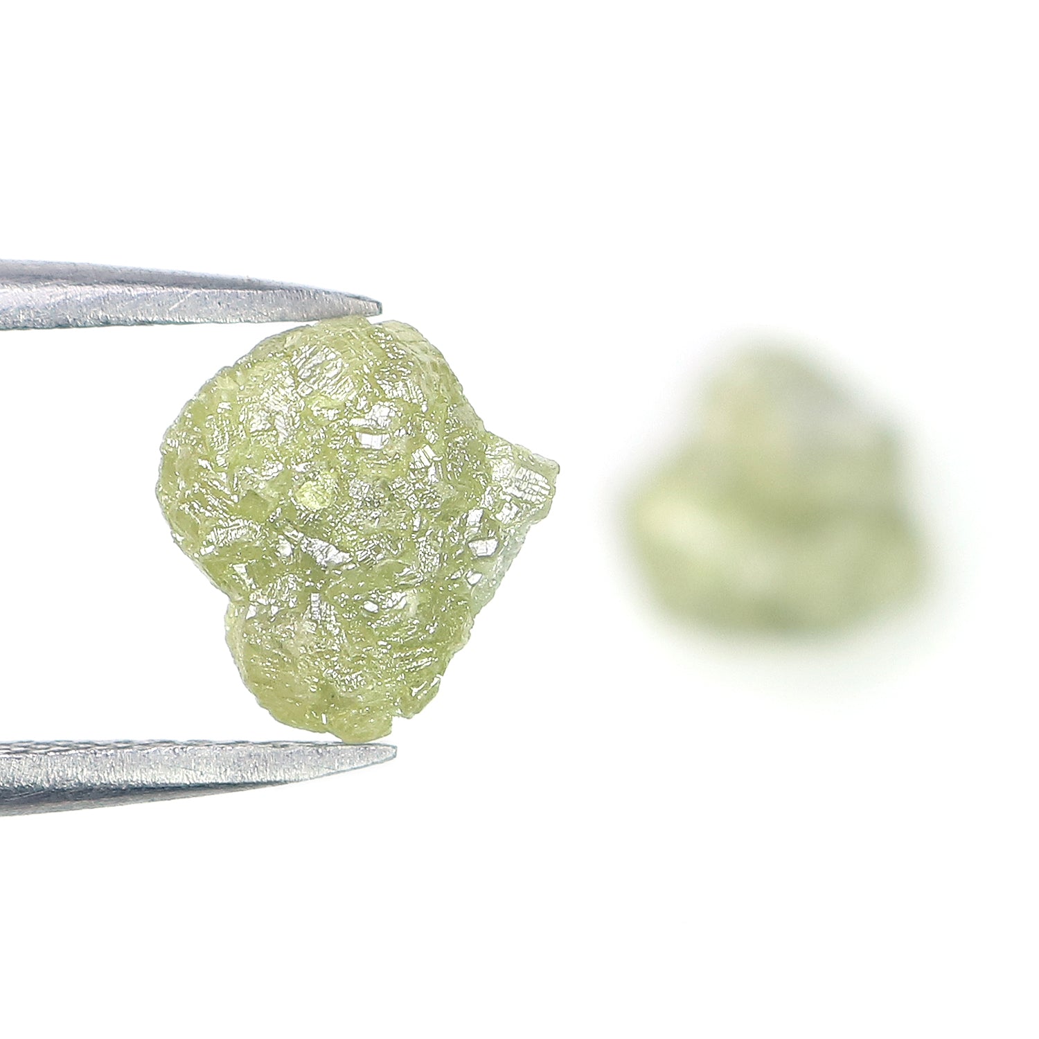 4.19 CT Natural Loose Rough Shape Diamond Green Color Rough Uncut Diamond 8.30 MM Natural Grey Diamond Rough Irregular Cut Diamond LQ3365