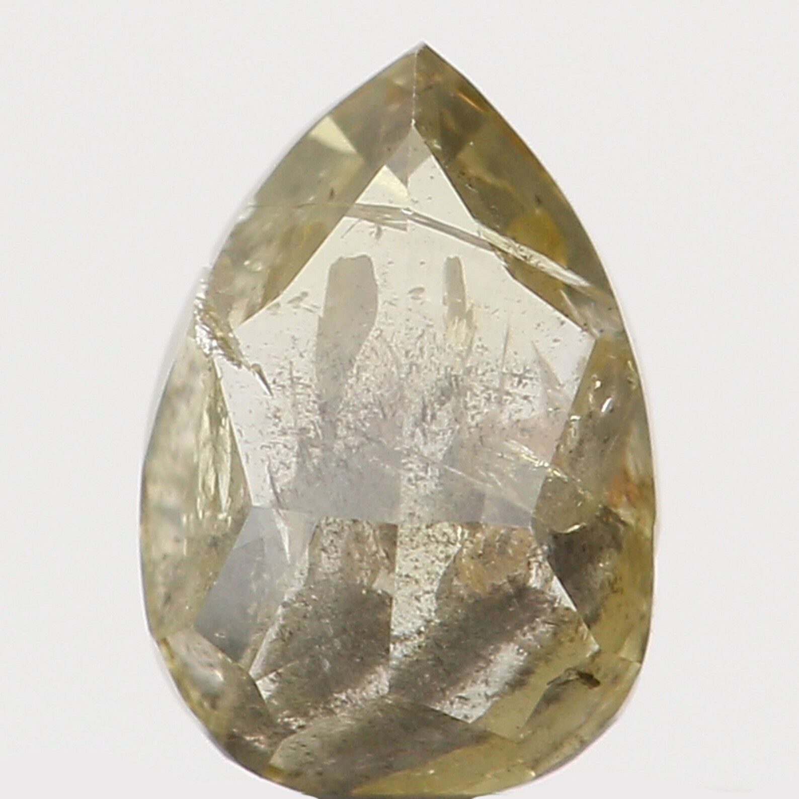 0.25 Ct Natural Loose Diamond Pear Green Color I1 Clarity 4.57 MM N7647