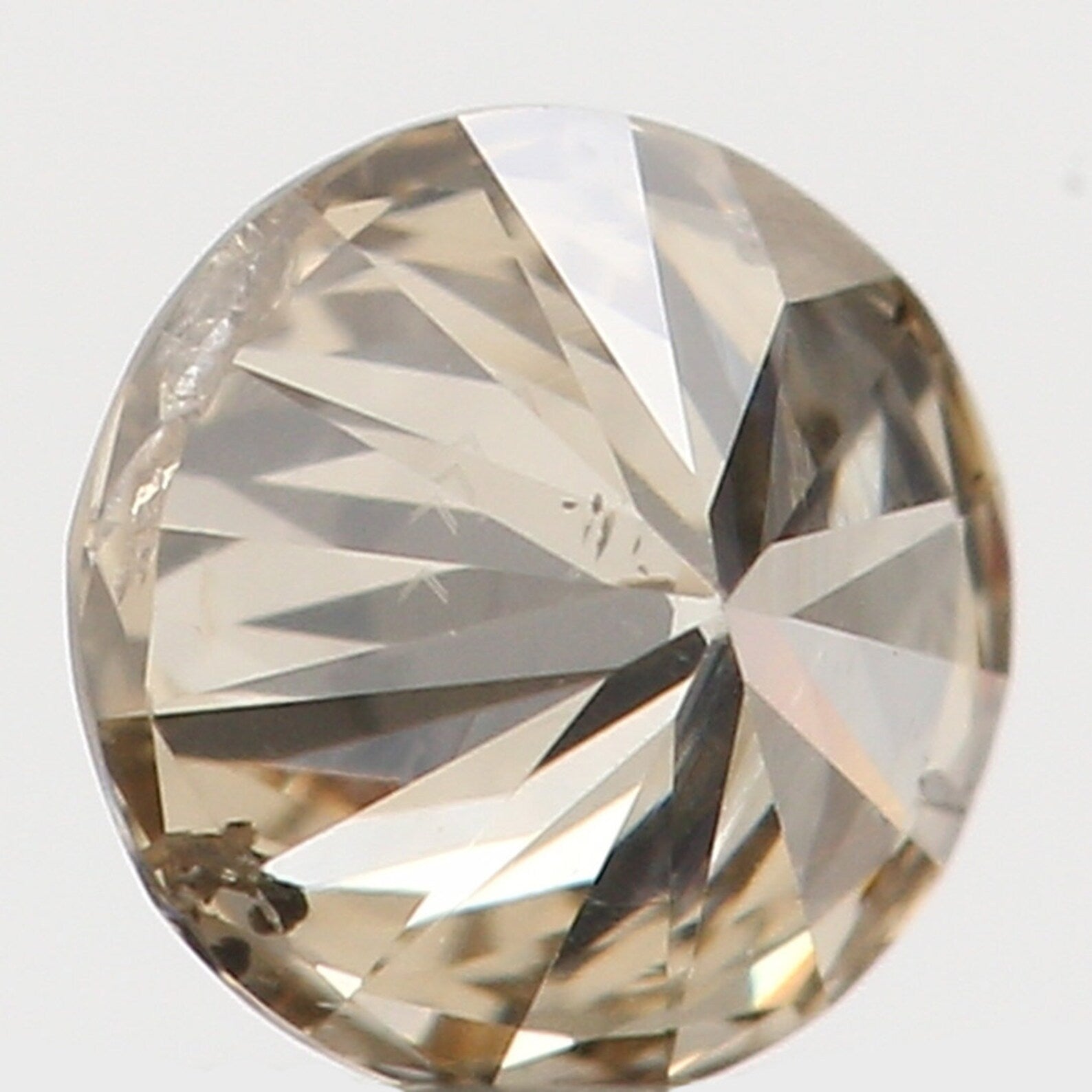 0.16 Ct Natural Loose Diamond Round Brown Color I1 Clarity 3.50 MM N7281