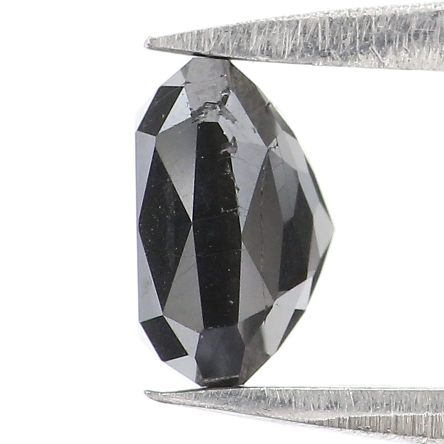 1.38 CT Natural Loose Radiant Shape Diamond Black Radiant Diamond 6.20 MM Natural Loose Black Color Diamond Radiant Rose Cut Diamond QL2987