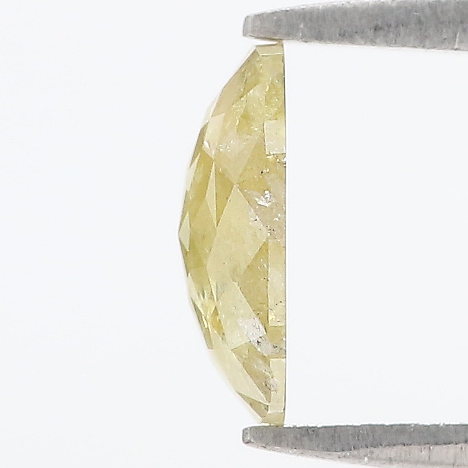 1.39 CT Natural Loose Oval Shape Diamond Yellow Color Oval Cut Diamond 8.85 MM Natural Grey Color Diamond Oval Rose Cut Diamond L3465