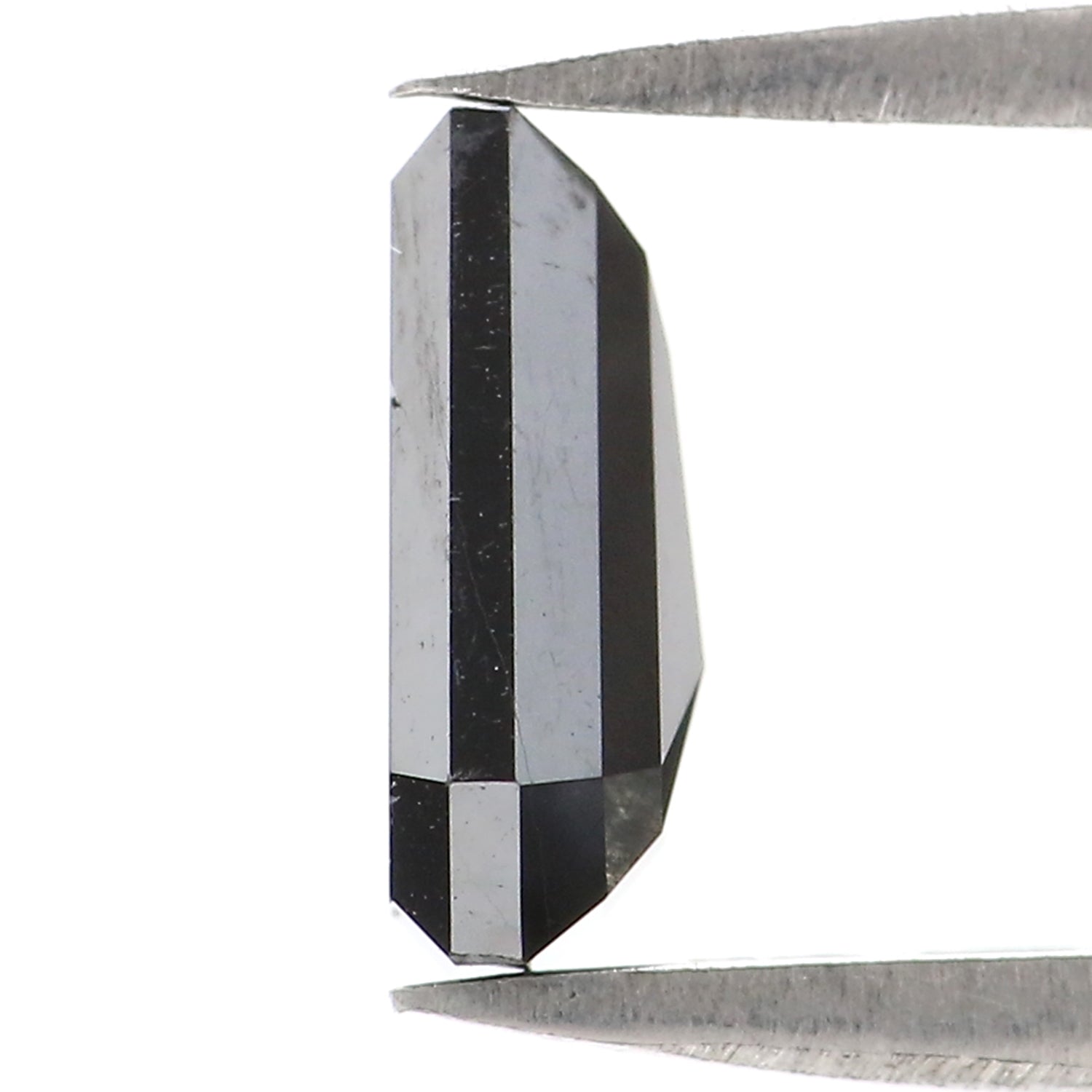 1.30 CT Natural Loose Coffin Shape Diamond Black Color Coffin Cut Diamond 8.20 MM Natural Loose Black Diamond Coffin Rose Cut Diamond LC04