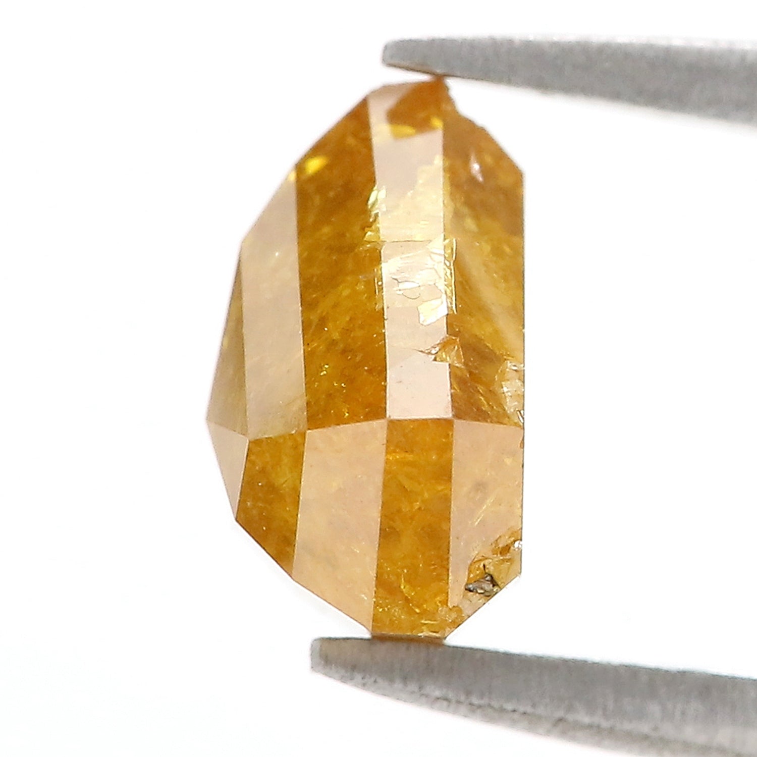 3.63 CT Natural Loose Shield Shape Diamond Yellow Color Shield Diamond 8.70 MM Natural Loose Yellow Diamond Shield Rose Cut Diamond QL9783