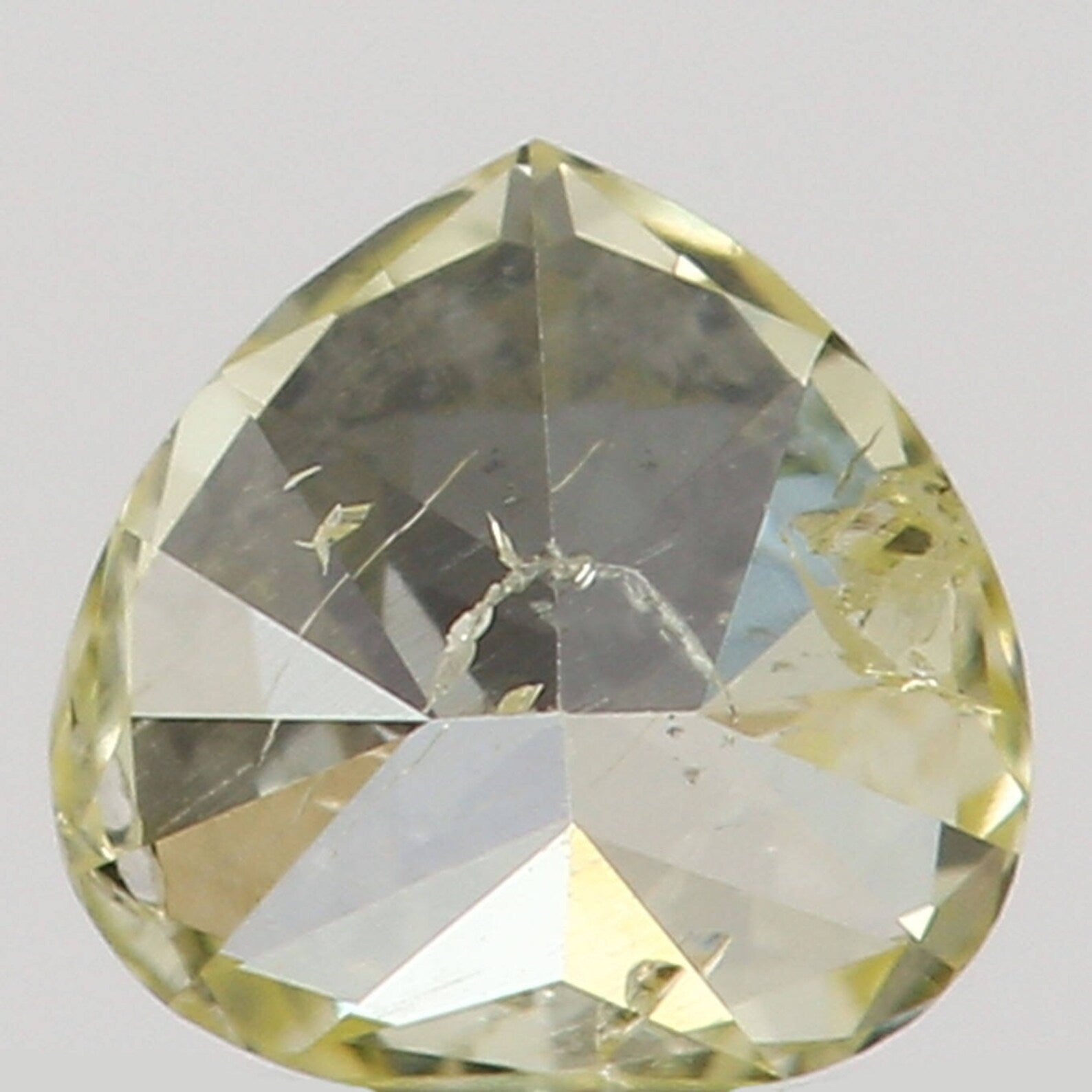 0.14 Ct Loose Diamond Heart Yellow Color I2 Clarity 3.40 MM N7327