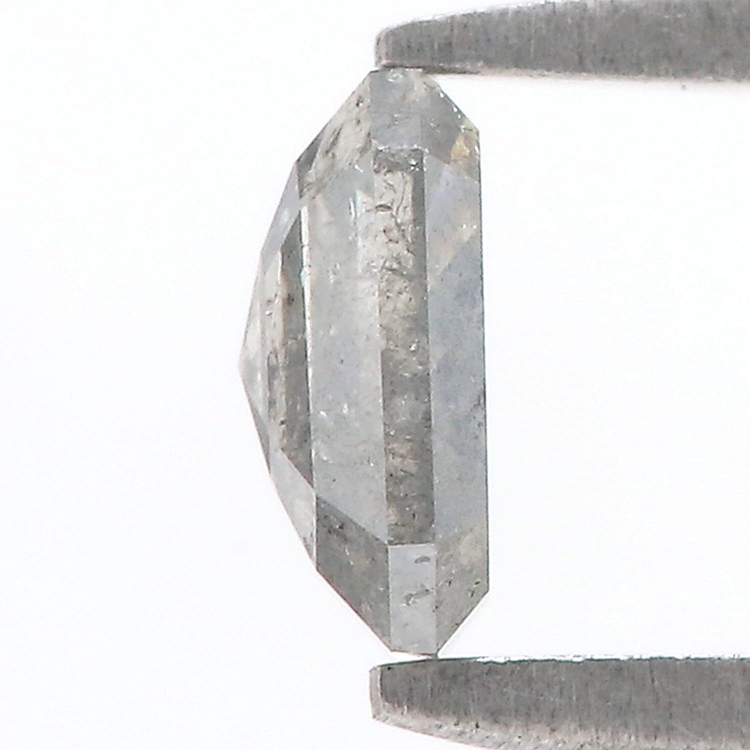 0.53 CT Natural Loose Emerald Cut Diamond Salt And Pepper Emerald Diamond 5.50 MM Natural Black Grey Color Emerald Rose Cut Diamond LQ2018