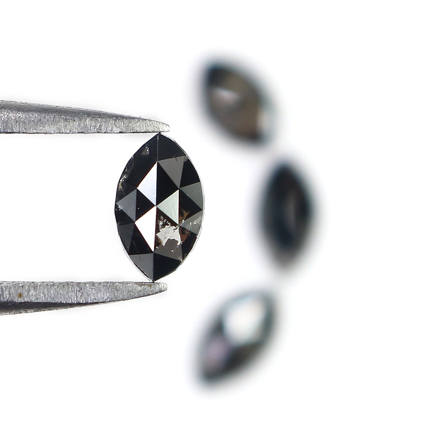 0.94 CT Natural Loose Marquise Shape Diamond Black Color Marquise Cut Diamond 5.30 MM Natural Black Diamond Marquise Rose Cut Diamond LQ1606