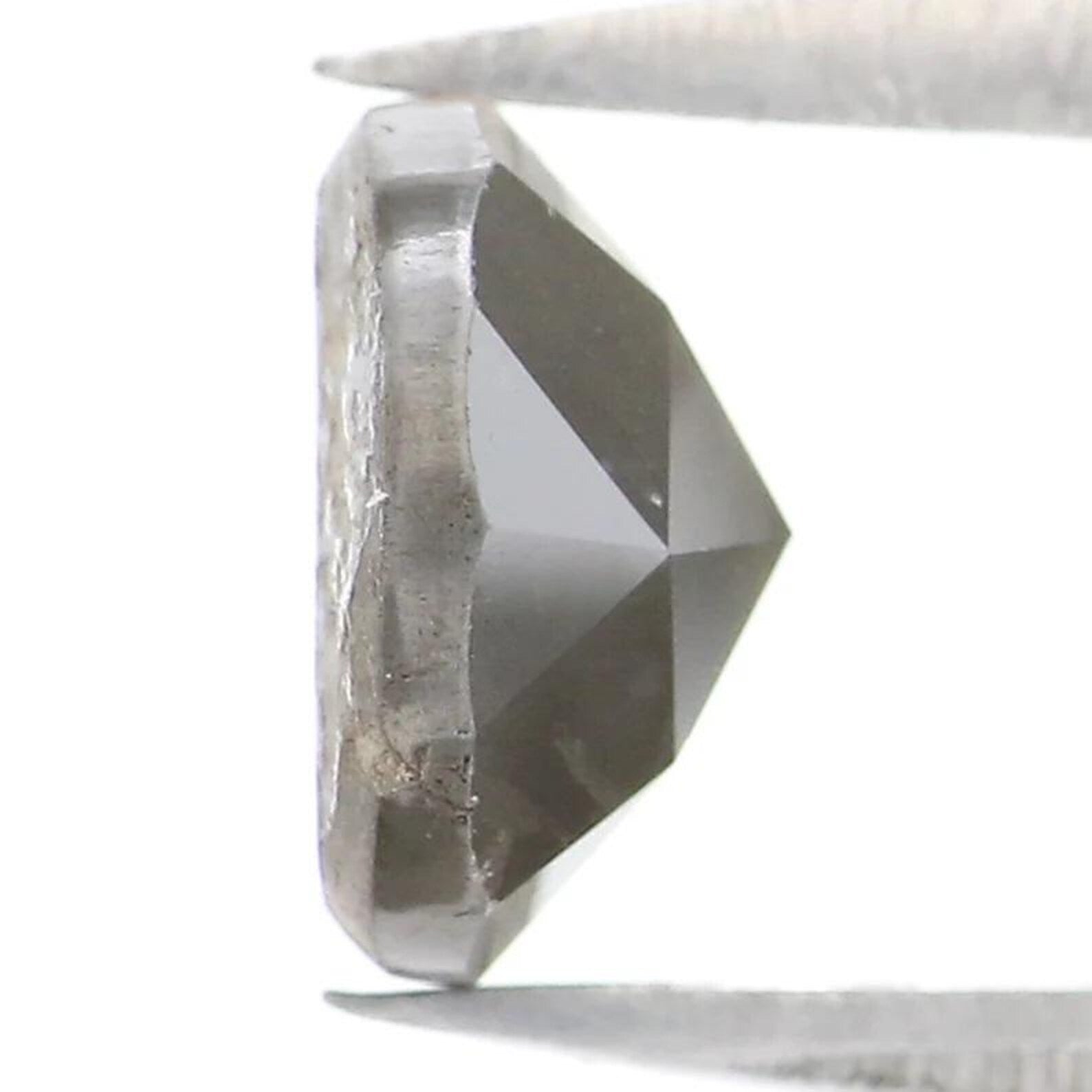1.24 CT Natural Loose Round Shape Diamond Grey Color Round Cut Diamond 6.65 MM Natural Loose Green Color Round Rose Cut Diamond NQ8990