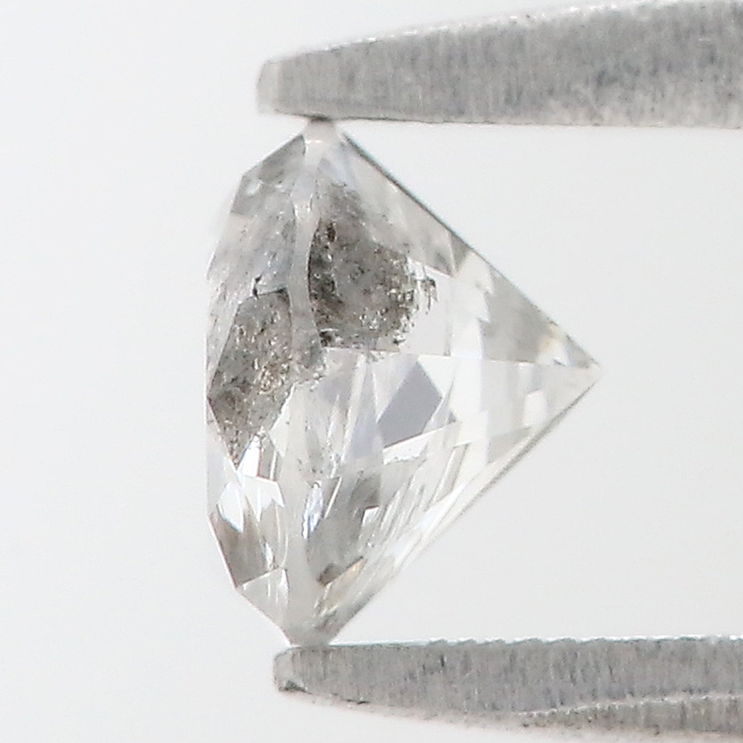 0.52 CT Natural Loose Round Shape Diamond Salt And Pepper Round Diamond 4.70 MM Natural Black Gray Color Round Brilliant Cut Diamond LQ2005