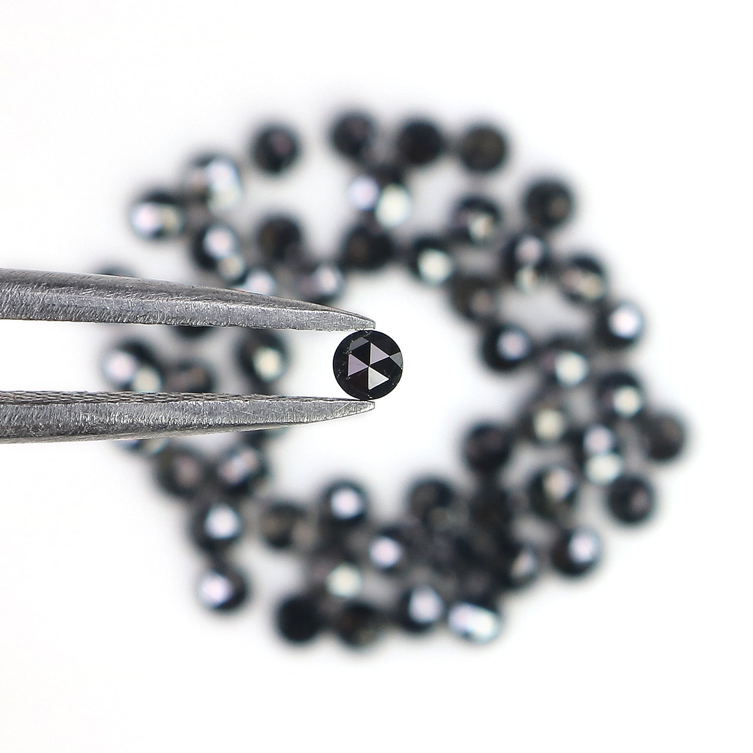 2.86 CT Natural Loose Round Rose Cut Diamond Black Color Round Shape Diamond 2.30 MM Natural Loose Black Color Round Rose Cut Diamond LQ1801