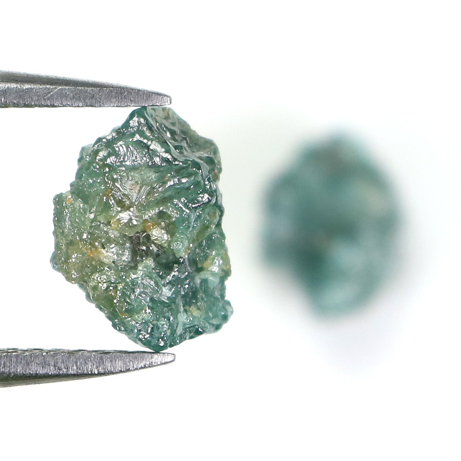 3.89 CT Natural Loose Rough Diamond Blue Color Rough Cut Diamond 6.40 MM Natural Diamond Blue Color Irregular Cut Rough Shape Diamond NQ677