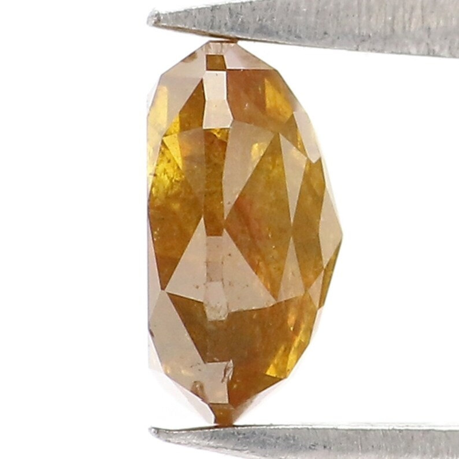 0.73 CT Natural Loose Oval Shape Diamond Yellow Color Oval Cut Diamond 5.85 MM Natural Diamond Yellow Color Oval Rose Cut Diamond NQ2370