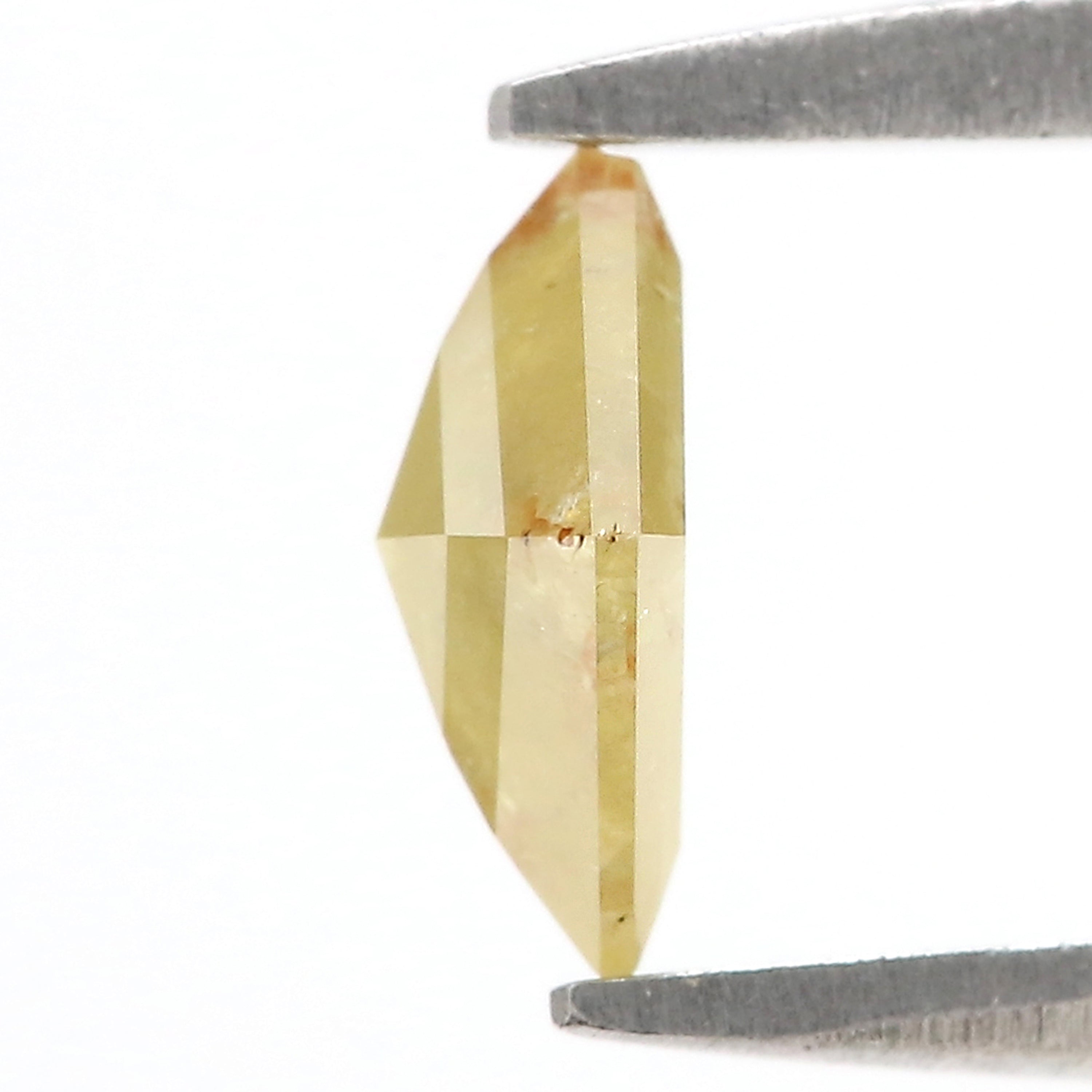 0.67 CT Natural Loose Kite Shape Diamond Yellow Color Kite Cut Diamond 7.40 MM Natural Loose Diamond Kite Shape Rose Cut Diamond N2672