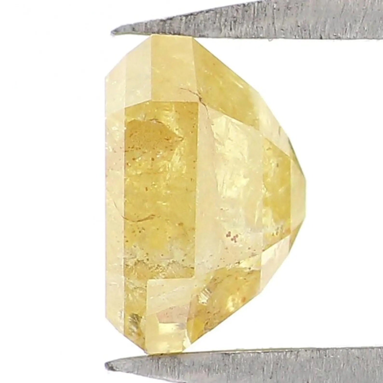 1.34 CT Natural Loose Emerald Shape Diamond Yellow Color Emerald Diamond 6.35 MM Natural Loose Yellow Color Emerald Rose Cut Diamond NQ1926