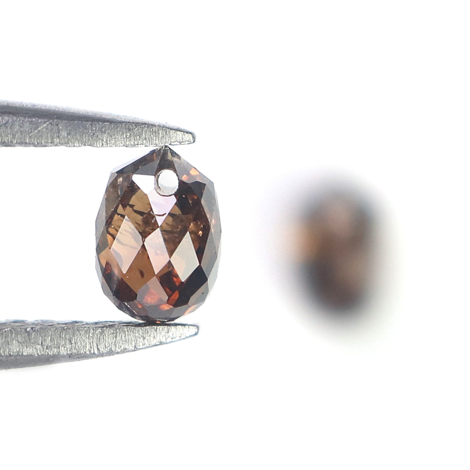 0.89 Ct Natural Loose Briolette Shape Diamond Brown Color Drop Diamond 4.55 MM Natural Loose Brown Color Diamond Briolette Cut Diamond L9910