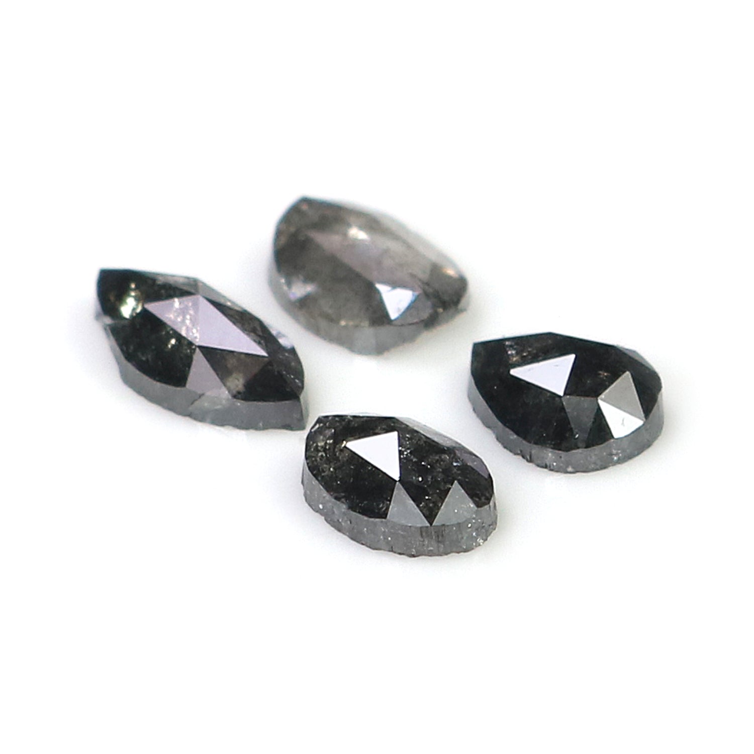 1.39 Ct Natural Loose Mix Shape Diamond Salt And Pepper Mix Shape Diamond 5.10 MM Natural Black Grey Color Mix Shape Rose Cut Diamond N8513