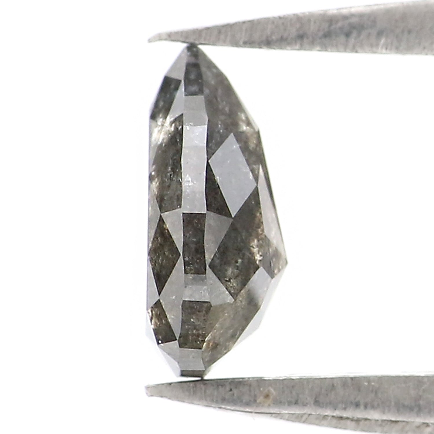 Natural Loose Pear Diamond, Salt And Pepper Pear Diamond, Natural Loose Pear Diamond, Pear Rose Cut Diamond, 0.74 CT Pear Cut Diamond L2936