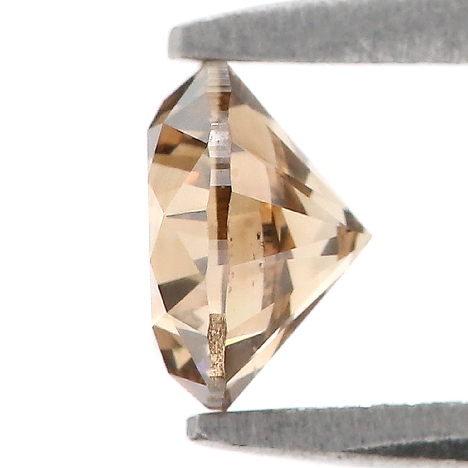 0.59 Ct Natural Loose Round Shape Diamond Brown Color Round Diamond 5.20 MM Natural Loose Brown Diamond Round Brilliant Cut Diamond LQ631