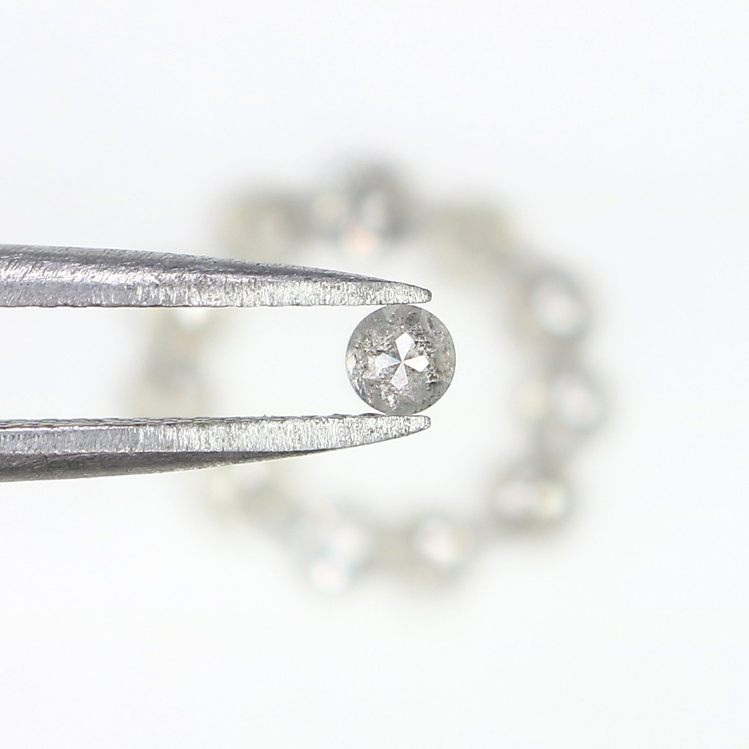 1.54 CT Natural Loose Round Rose Cut Diamond Grey Color Round Shape Diamond 2.90 MM Natural Loose Grey Color Round Rose Cut Diamond LQ3214