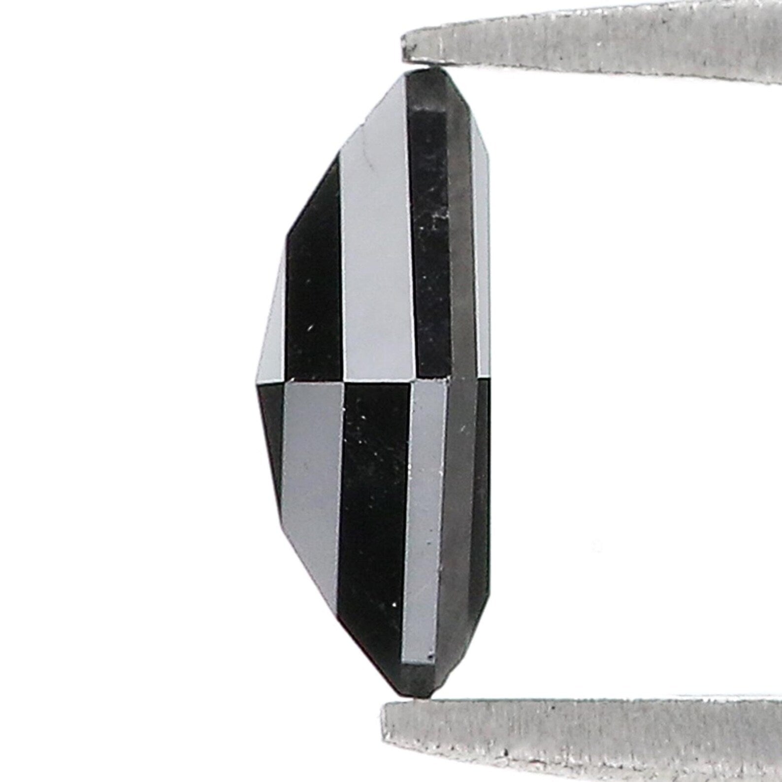 1.20 CT Natural Loose Kite Shape Diamond Black Color Kite Cut Diamond 8.35 MM Natural Loose Diamond Black Color Kite Rose Cut Diamond QN553