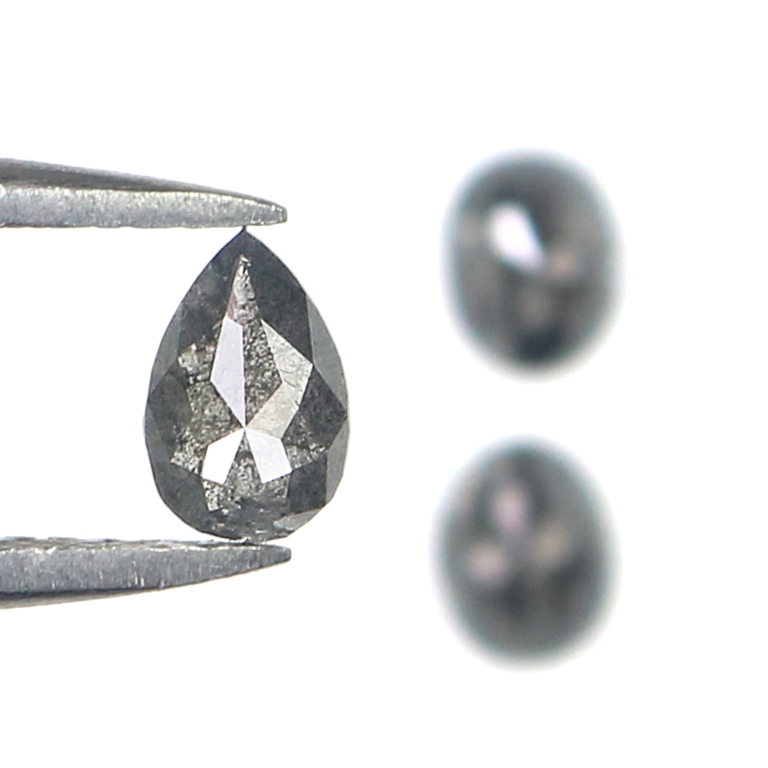 0.81 CT Natural Loose Mix Shape Diamond Salt And Pepper Mix Shape Diamond 4.45 MM Natural Black Grey Color Mix Shape Rose Cut Diamond L2446