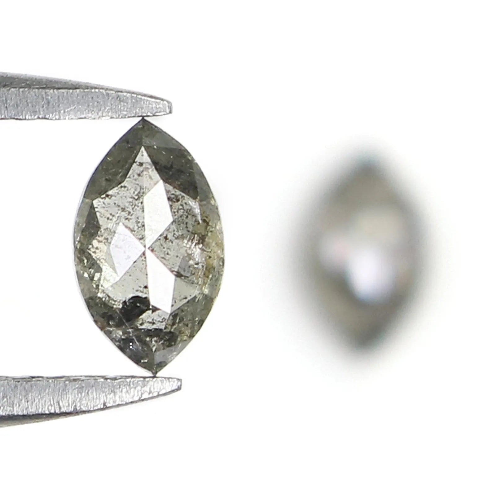 0.49 CT Natural Loose Marquise Shape Pair Diamond Salt And Pepper Marquise Diamond 5.50 MM Black Grey Color Marquise Rose Cut Diamond NQ2110