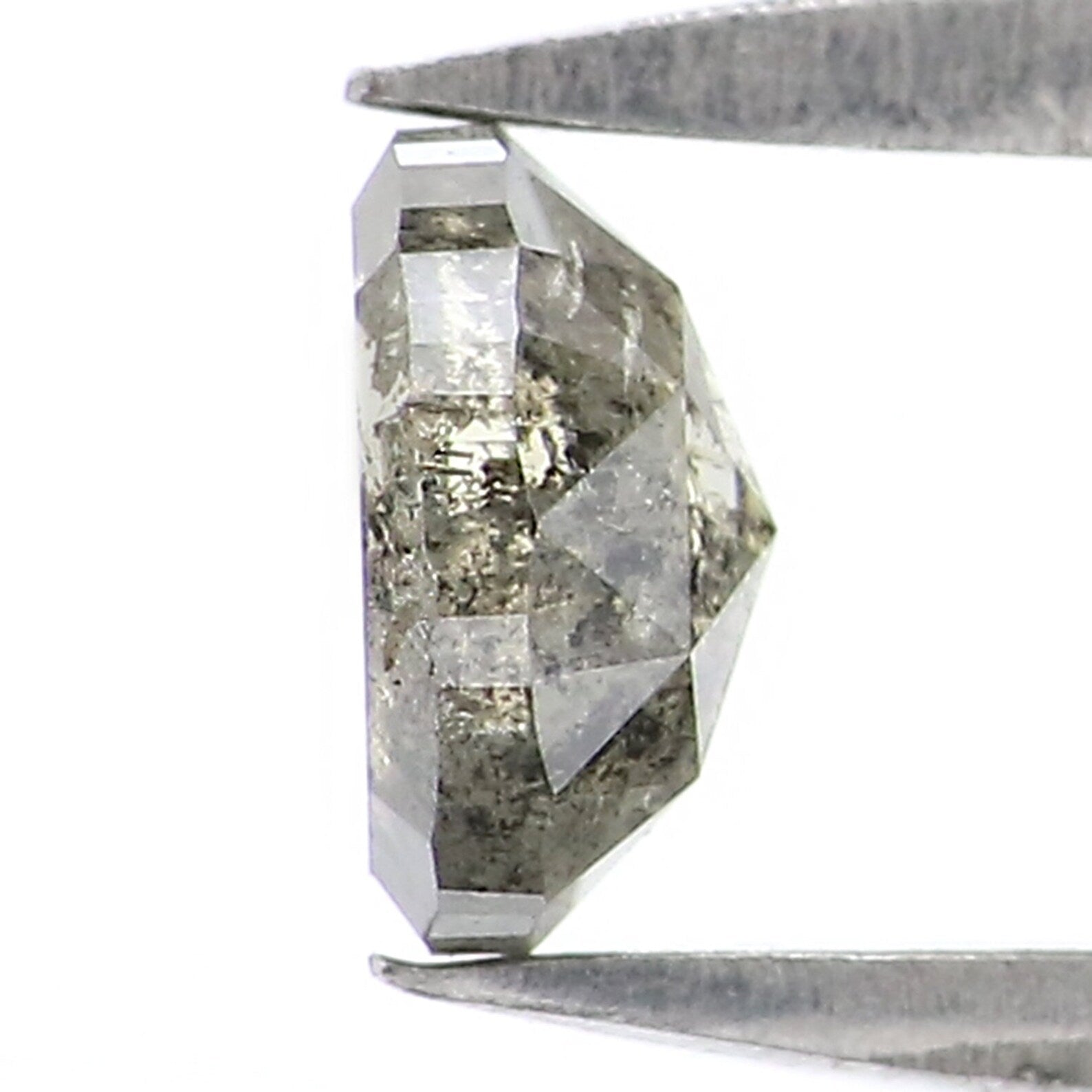 Natural Loose Oval Diamond, Salt And Pepper Oval Diamond, Natural Loose Diamond, Oval Rose Cut Diamond, 0.40 CT Oval Shape Diamond N9254