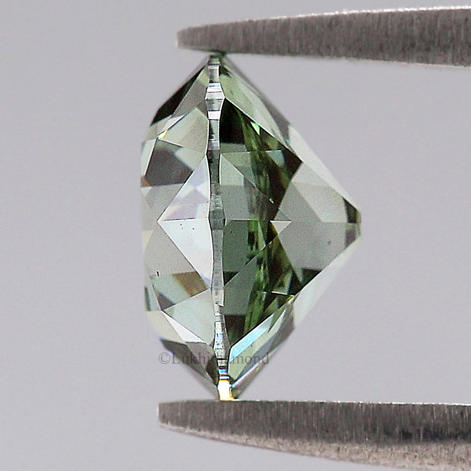 1.71 CT IGI Certified Round Old European Cut Diamond Fancy Vivid Green Color VS1 Clarity Lab Grown Diamond Lab Created Lab Diamond L3581