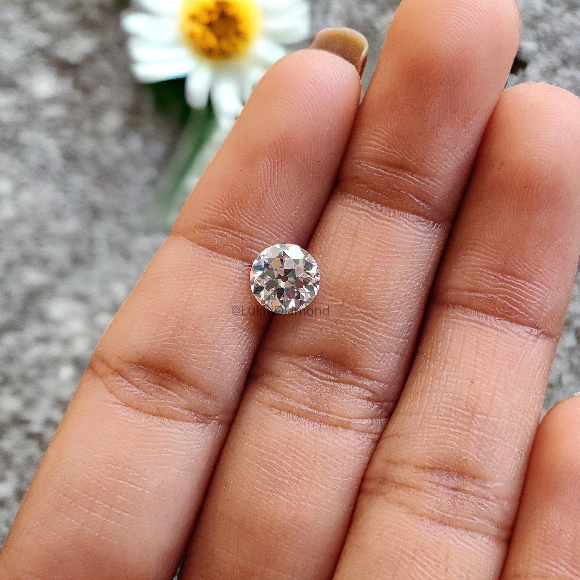 Round Old European Cut Loose White Moissanite Stone 6.5,7,8,9 MM Vintage Antique Handcrafted Eye Clean Moissanite Engagement Gift Ring Q119