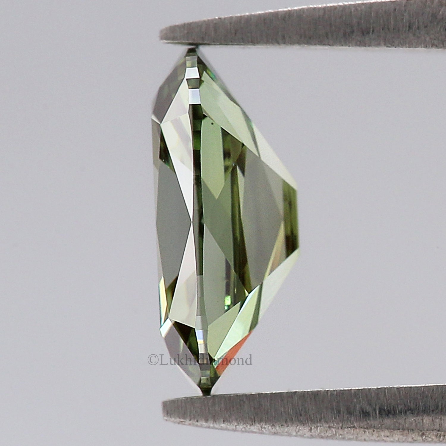 1.75 CT IGI Certified Cushion Old European Cut Diamond Fancy Vivid Green Color VS1 Clarity Lab Grown Diamond Lab Created Lab Diamond L3573