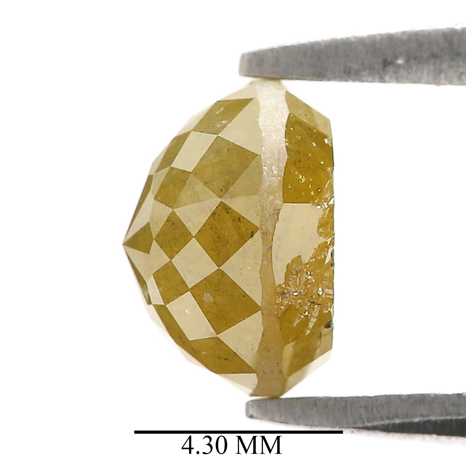 1.65 CT Natural Loose Round Rose Cut Diamond Yellow Color Round Shape Diamond 6.60 MM Natural Yellow Color Round Rose Cut Diamond LQ5279